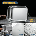 Amazon cross-border daily necessities 304 stainless steel divided lunch box double layer square multi-grid outdoor lunch box fresh box