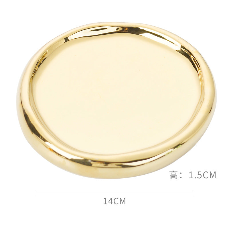 Creative irregular ceramic plate breakfast dessert plate minimalist cloud plate cute white ceramic tray