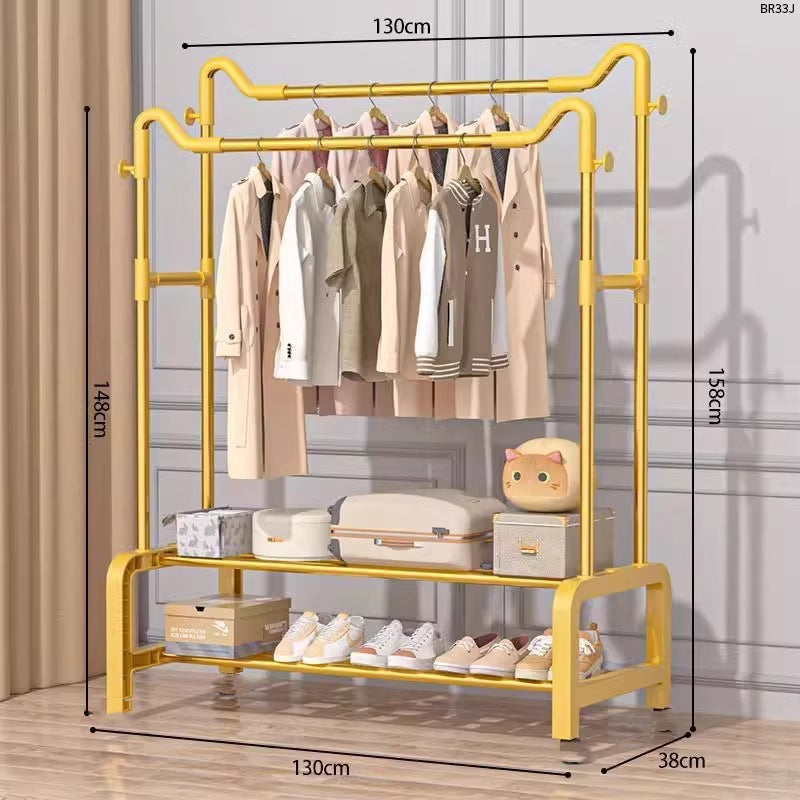 Clothes drying rack floor-standing for home bedroom hanging clothes foldable simple indoor dormitory movable storage rack for drying clothes and hats