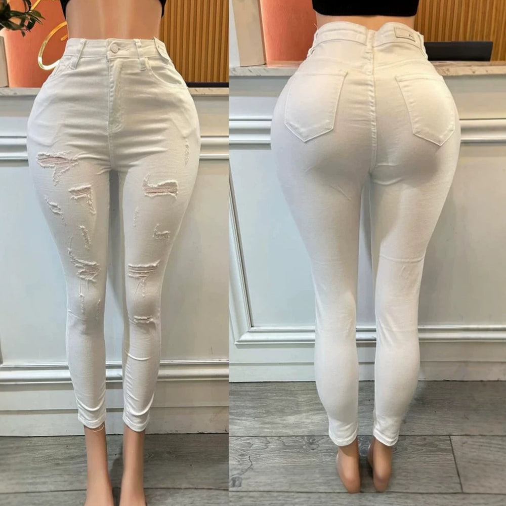 Silm stretch denim skinny jeans women's ladies skinny jeans women's denim pants in stockjeans