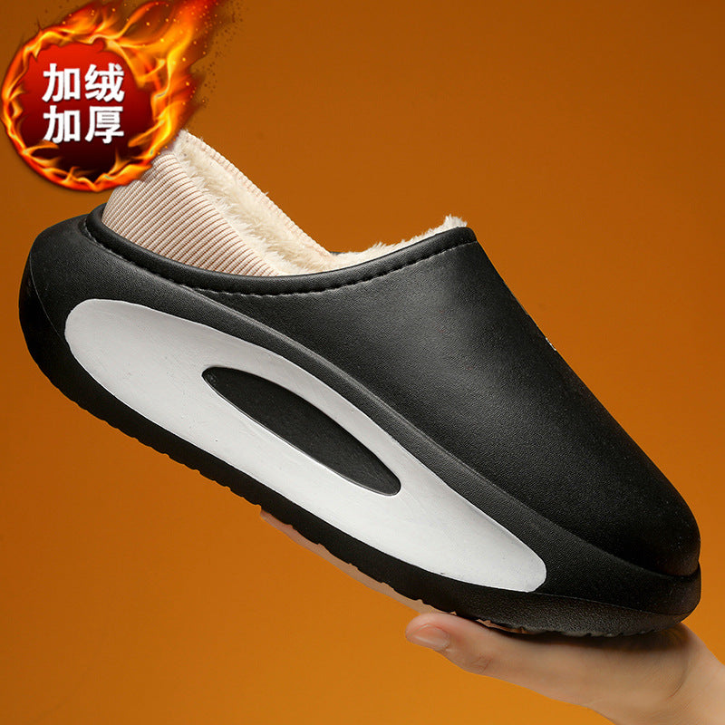 Winter new children's EVA cotton shoes parent-child velvet thickened couple cotton drag home leisure men's and women's cotton shoes wholesale