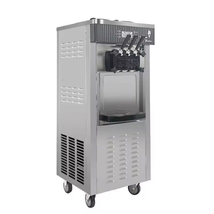 Ice cream machine commercial stall vertical three-color fully automatic cone machine ice cream machine sundae soft ice cream machine desktop