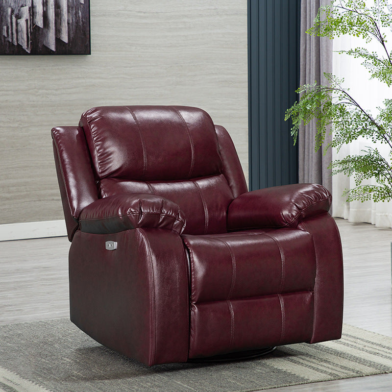 First-class space capsule small apartment genuine leather reclining massage bed electric multi-functional living room lazy sofa single chair