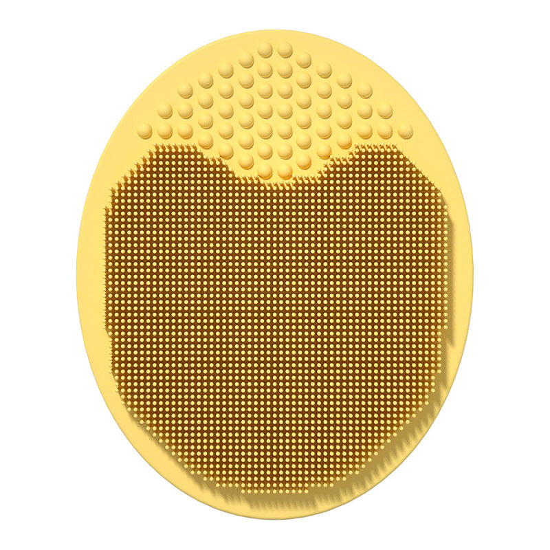 Kids' shampoo brush, silicone bath brush, round face wash brush, baby cleansing soft bristle brush, toddler massage shampoo tool