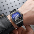 Hollow richard barrel shape aliexpress cross-border quartz watch men's silicone watch men's business calendar sports watch