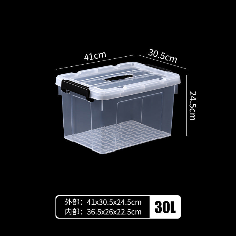 Plastic storage box, quilt storage box, toy sorting box, portable transparent books, clothes sorting storage box