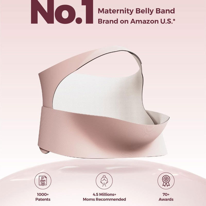 Maternity invisible belly support belt - prenatal, first, second, and third trimester - thin, breathable, and waist-supporting belly band