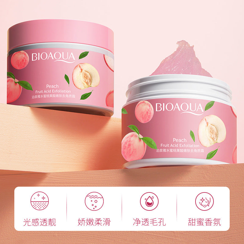 Boquanya Peach Acid Rejuvenation Exfoliating Cream Smooth Moisturizing Hydrating Fresh Smooth Facial