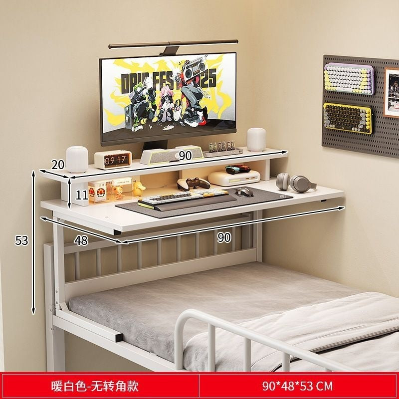 Bed computer desk desktop bunk bed study desk lazy handy gadget dormitory e-sports table suspended corner table assembly
