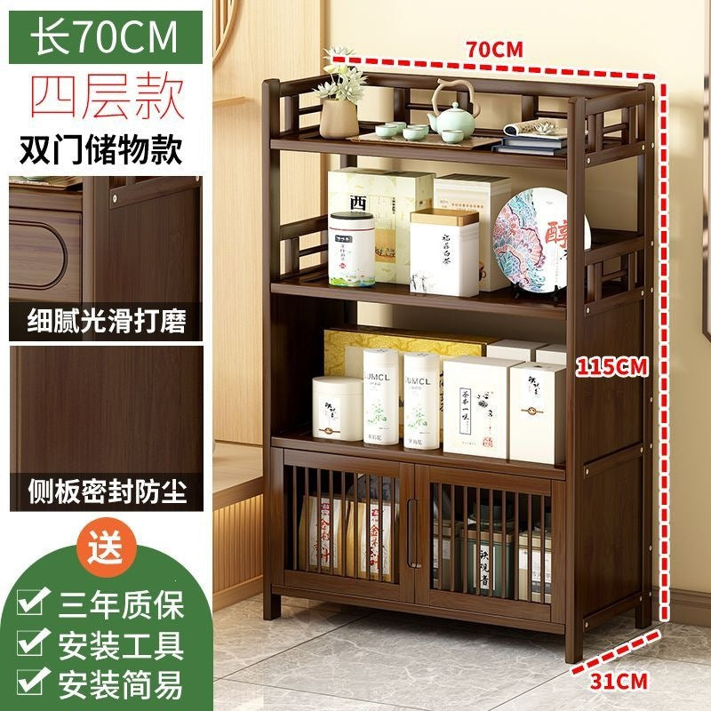 Tea cabinet, tea set, storage rack, new chinoiserie tea rack, living room tea storage cabinet, sofa side cabinet, side table, corner table for home use
