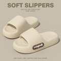 New women's platform slippers - summer indoor home casual soft sole non-slip couple's outdoor sandals & slides for men