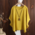 new arrival: women's casual cotton linen oversized t-shirt with drop shoulder and ruffle sleeves - wholesale available for , , and european & american markets