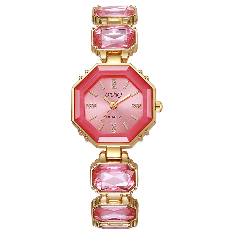 foreign trade octagonal bracelet watch women's fashion casual watch women's watch diamond-encrusted british watch manufacturer wholesale
