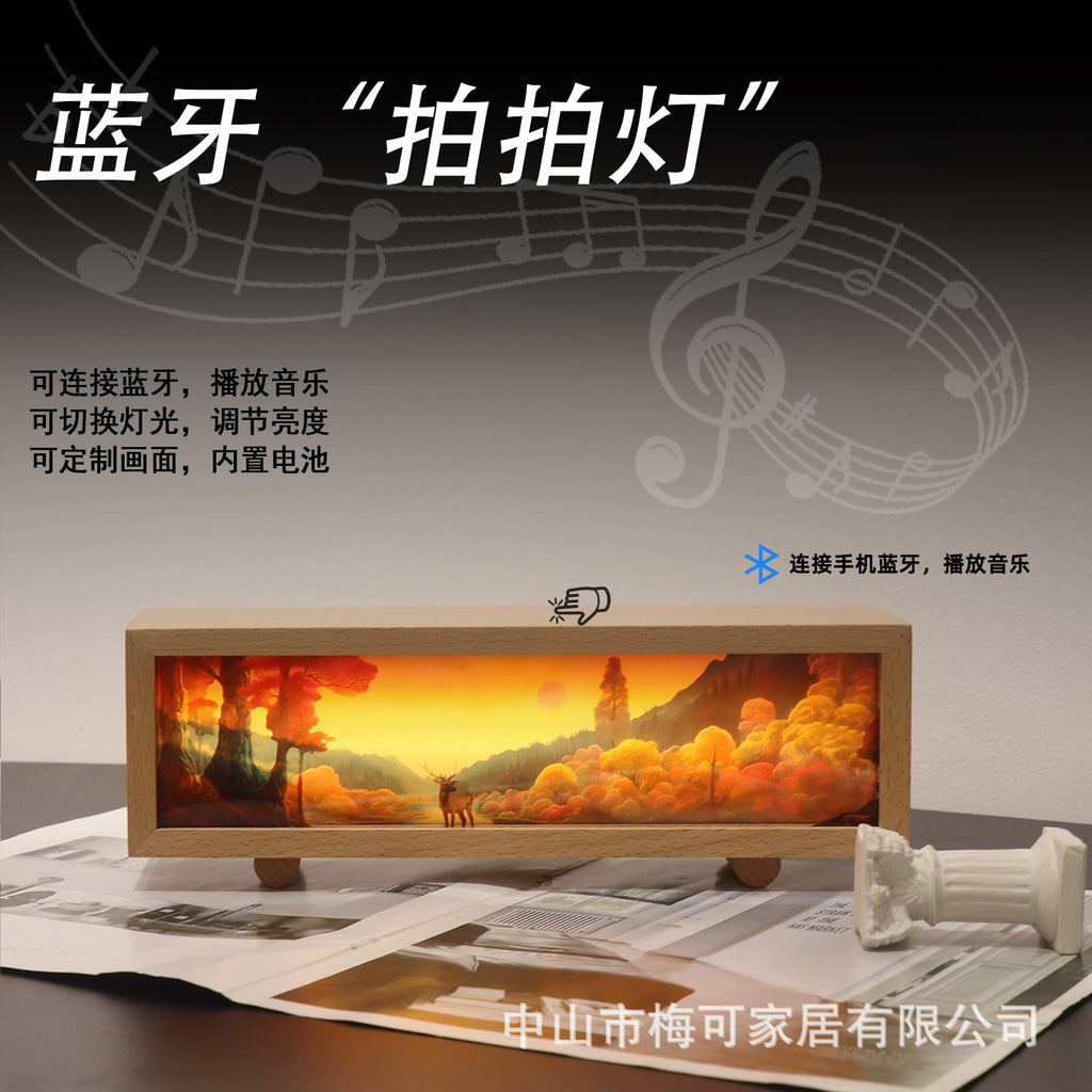 USB charging smart pat light LED music light box touch dimming ambient light bedside night light ornament gift