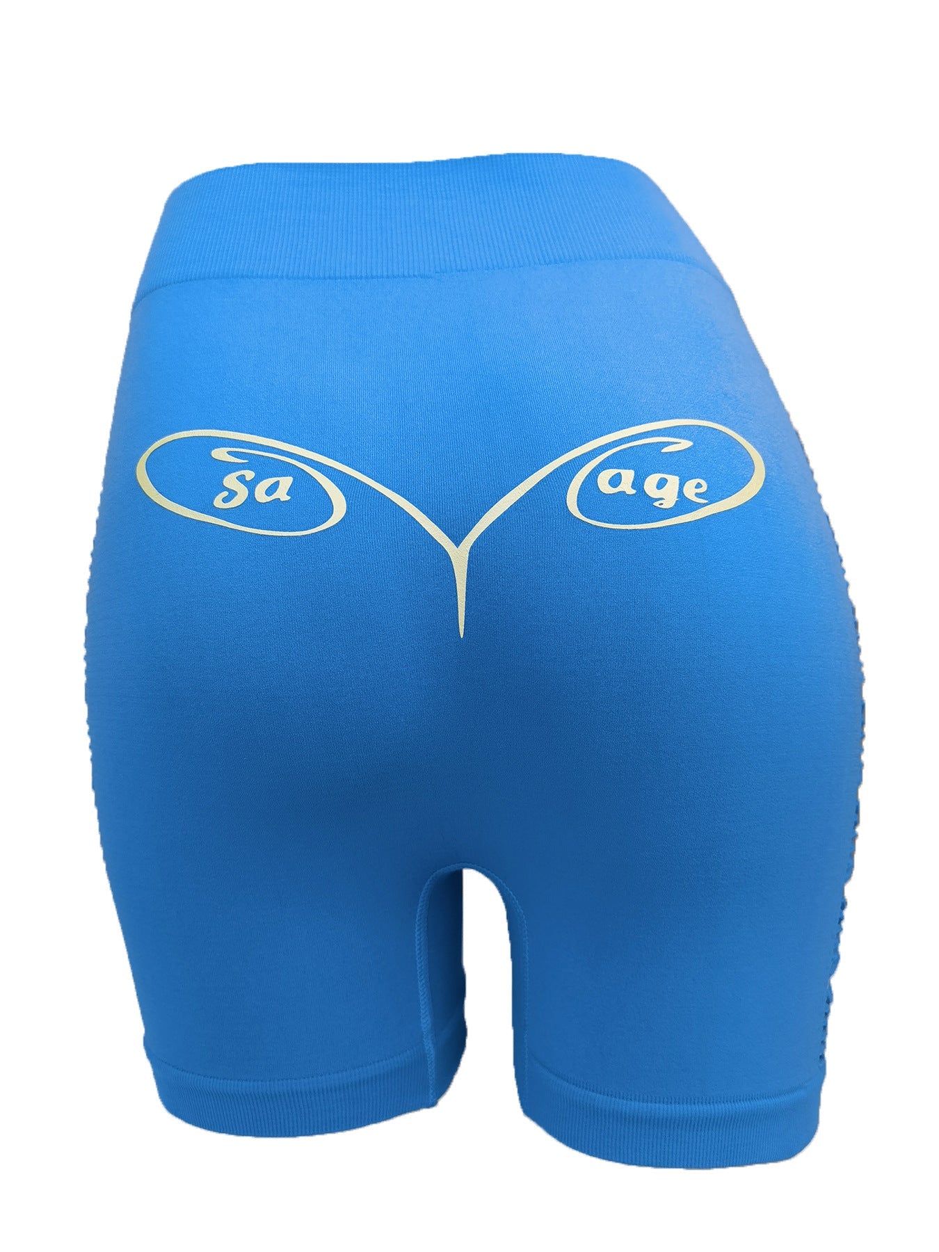 Cross-border hot-selling printed hollowed-out sexy yoga pants, women's fitness sports tight boxer shorts