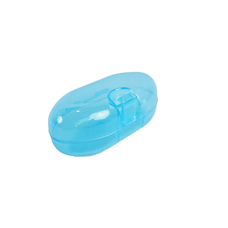 Factory straight hair baby finger toothbrush storage box, thumb toothbrush box, finger toothbrush PP box, storage box