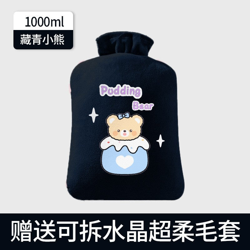Hot water bottle, hot water, warm water, water filling, warm belly, belly application, thickened explosion-proof hot compress, bed special water filling silicone