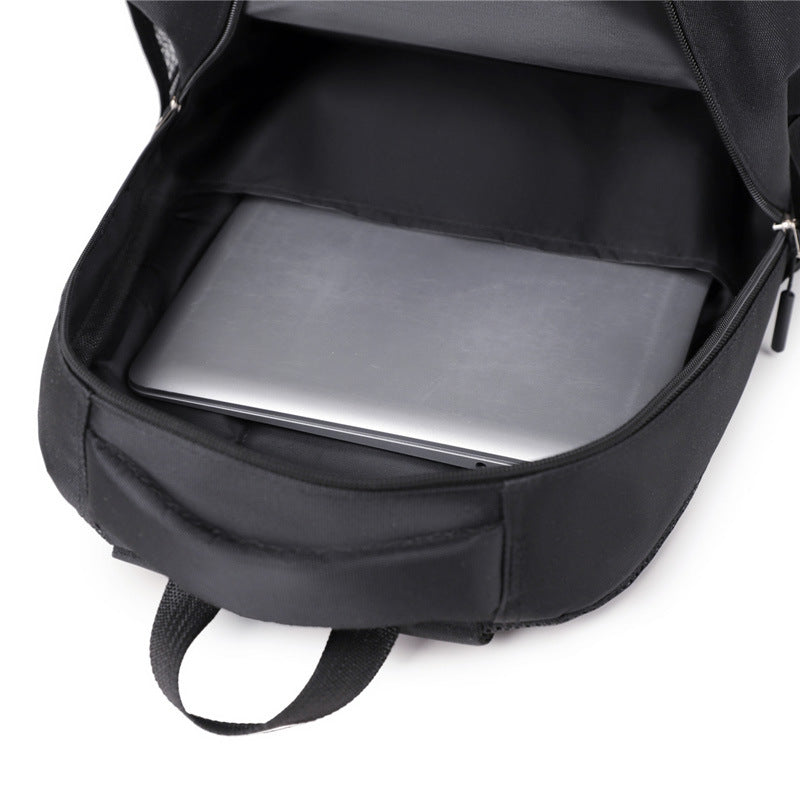 Reflective strip new backpack universal college bag simple large capacity travel backpack men's high sense