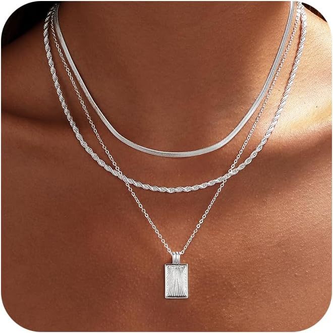 Brass real gold plated european and american cross-border hot selling minimalist twisted circle pendant fashion necklace for women - three layers