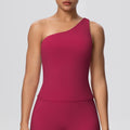 New arrival cross-border double-sided brushed nude pure color tight high elastic sports intimates running fitness yoga wear tops for women