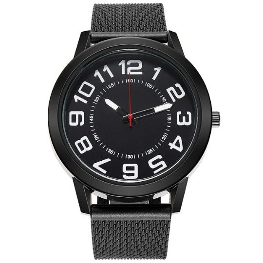 New arrival quartz watch for export, stylish men's mesh strap watch, business wristwatch, sports series, ready stock, wholesale one piece
