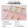 Wholesale large t-shaped facial massage roller, cosmetics essence infusion wand, golden face slimming beauty eye cream applicator