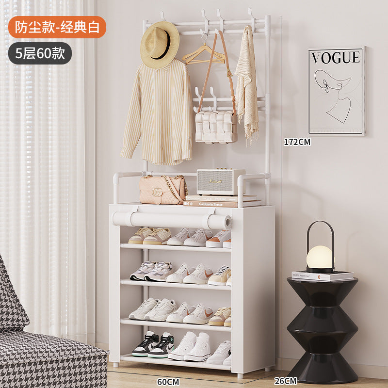 Shoe rack, multi-layer household entrance, dustproof, simple shelf, indoor storage, dormitory shoe cabinet against the wall