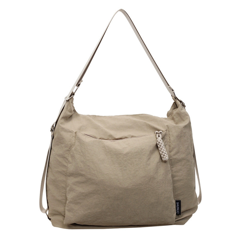 Preppy style versatile student bag 2025 autumn new arrival multifunctional shoulder & backpack minimalist commuter tote bag