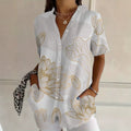 wholesale women's short-sleeved shirts, trendy shirt with hot-selling cross-border print designs, dropshipping available