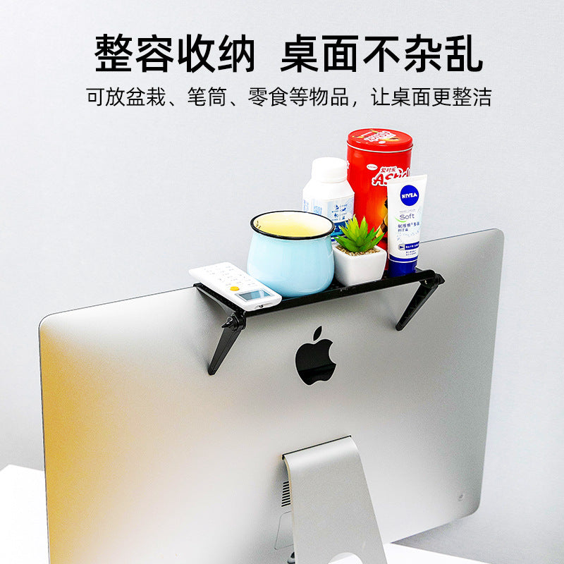 No punching computer monitor rack desktop plastic storage rack home TV set-top box router bracket