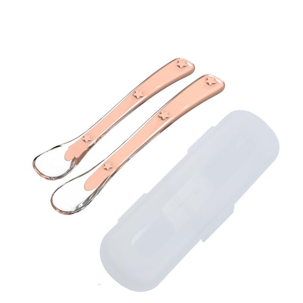 Nano silver liquid silicone spoon - soft-tip baby feeding spoon for complementary food, newborn feeding supplies, wholesale children's tableware