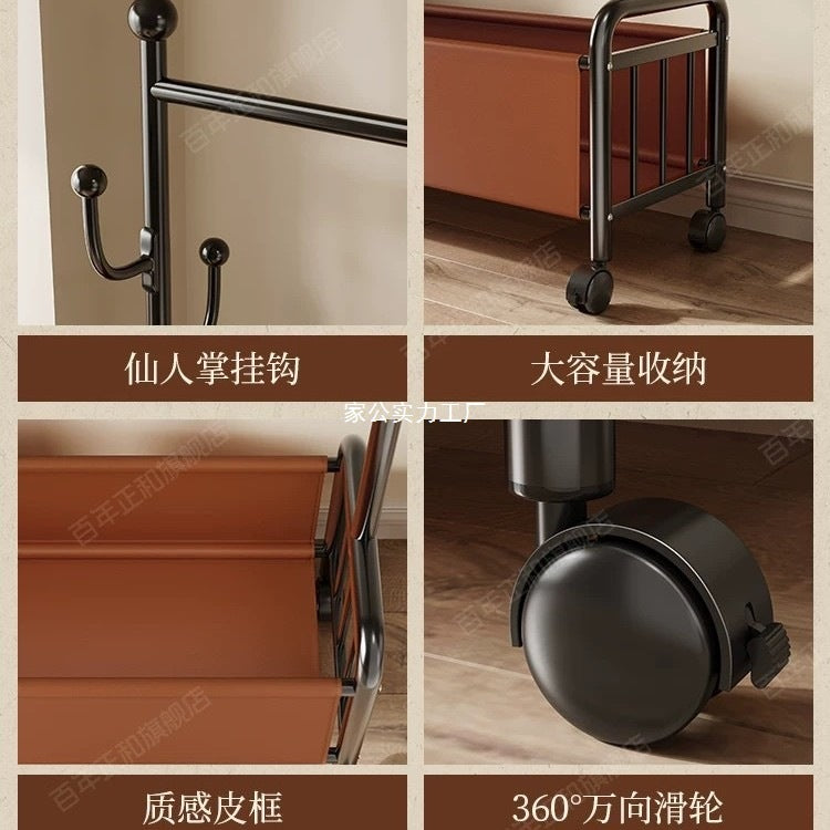 Popular floor-to-ceiling drying rack, multi-functional clothes hanging rod, indoor bedroom removable storage bedside coat rack