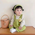 Baby girl's autumn outfit: polka dot & 3d floral long-sleeve romper - newborn infant clothes, super cute new style, trendy onesie