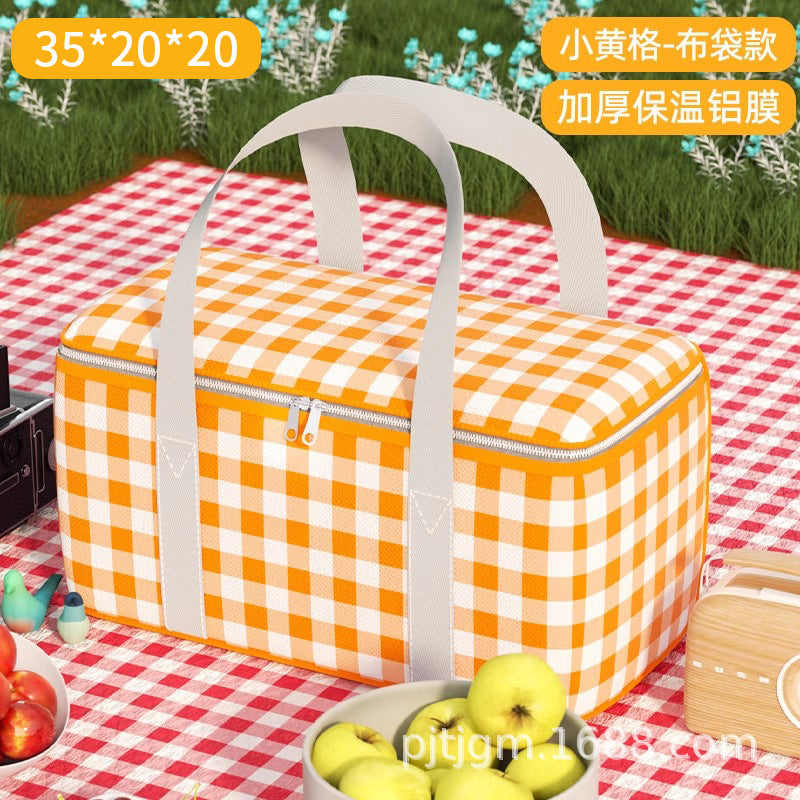Picnic Basket Outdoor Camping Portable Foldable Picnic Basket Large Capacity Portable Insulation Bag Outdoor Insulation Box