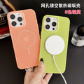 Suitable for iphone16 mobile phone case, summer breathable and heat dissipation magnetic mesh apple 17 simple anti-fall protective cover 11