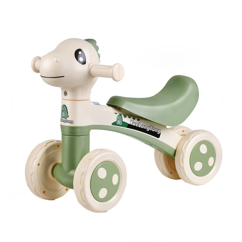 Kids' balance bike four-wheel scooter - perfect first birthday gift! balance bike for children ages 4-6, four-wheel scooter, baby scooter