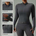 Lulu zip-up compression long sleeve yoga top women's running fitness jacket cloud feel breathable activewear top