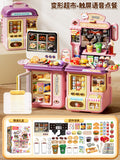 Kids' pretend play toys - realistic supermarket, coffee shop, and convenience store playset with cash register and water dispenser - educational birthday gift for boys and girls