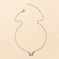 Butterfly necklace wholesale european and american cross-border new style full diamond jewelry simple fashionable versatile pendant women's niche clavicle chain