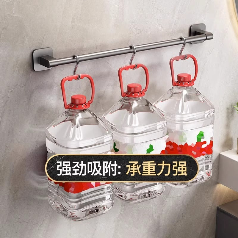 Factory direct: no-drill towel bar - wall mounted bathroom & toilet organizer rack - single rod storage hanger