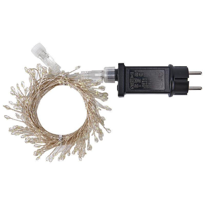 Korean LED copper wire firecracker light Xiaohongshu same Christmas tree decoration lights 31V series light string star flashing light