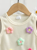 Baby clothing kids set children outfit apricot vest + shorts two-piece set