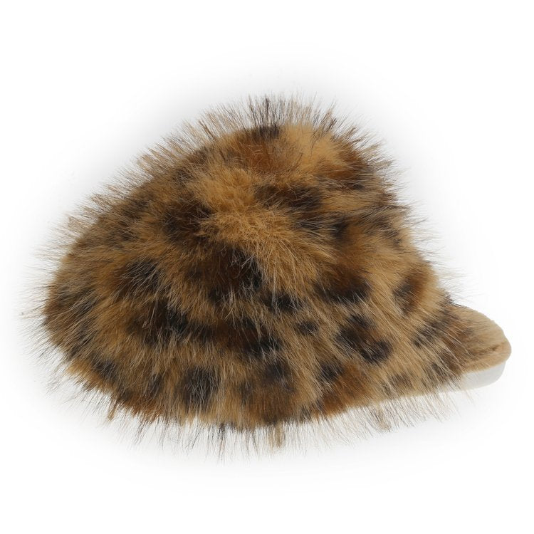 plus sizepure color fluffy large fur slippers soft bottom winter toe-cap home heattech multi-color cotton slippers