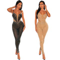 C7163 cross-border   fashion women's hot diamond sexy slimming arm bag strap jumpsuit