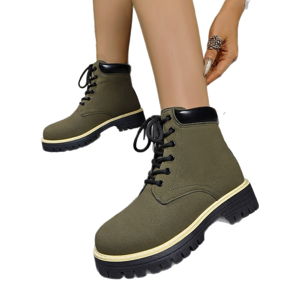 Plus size women's martin boots for export - new autumn/winter  collection: stylish lace-up hiking boots & snow boots
