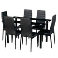 Export italian tempered glass dining table accessible luxuryfor homesmall apartment dining table rectangular dining table and chair combination