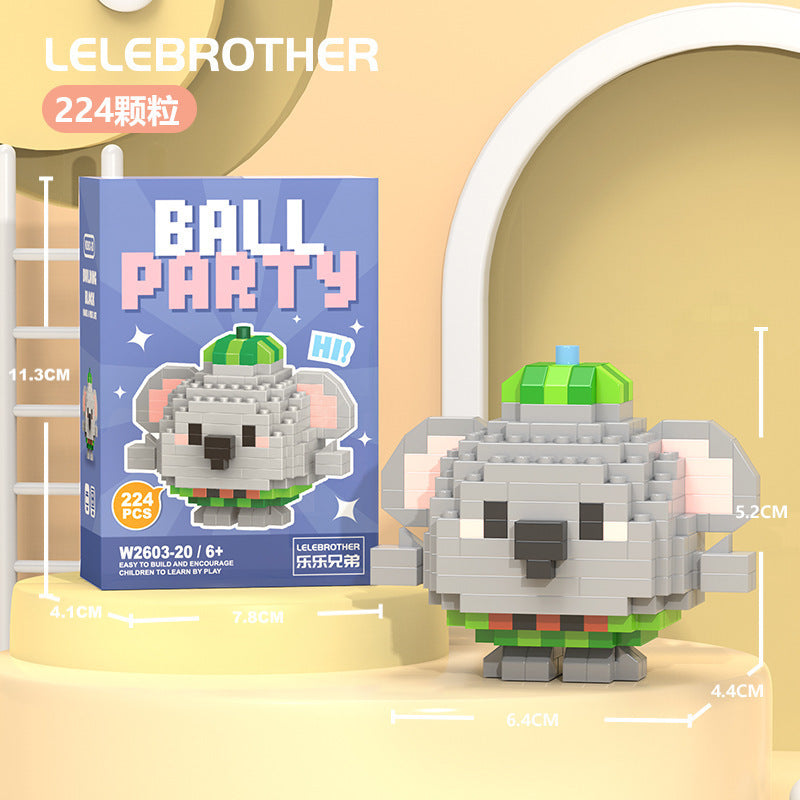 Compatible with lego micro bricks, cartoon figurines, children's educational building blocks, assembly toys, cross-border market stall gifts, wholesale