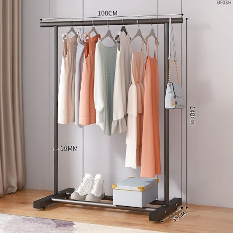 Clothes hanger floor-standing for home balcony indoor simple clothes drying pole movable clothes hanger student dormitory clothes drying rack