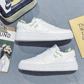 Men's white sneakers: spring versatile breathable athletic shoes, trendy skate shoes, casual shoes for men