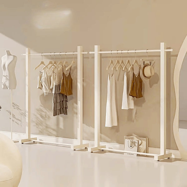 Source Factory Clothing Store Black Display Rack Floor Type Thickened Iron Hanger Men's and Women's Clothing Store Display Rack